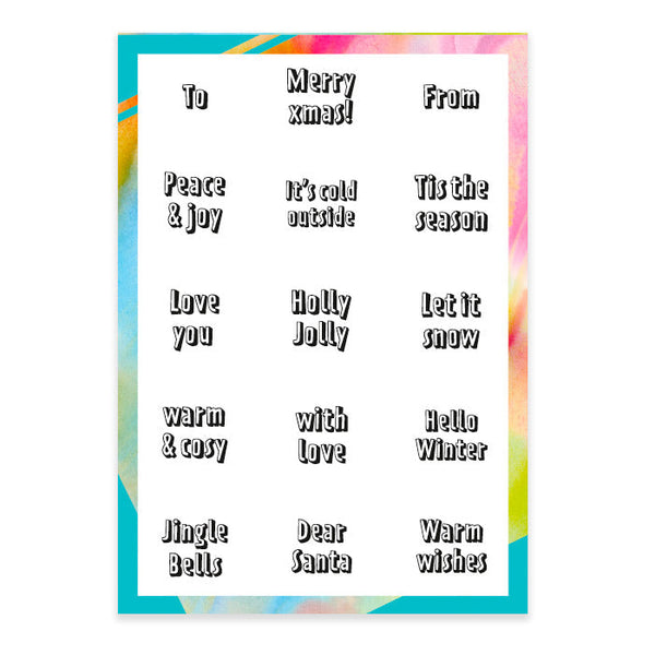 Penguins Mini Sentiments A7 Stamp Set – Claritystamp