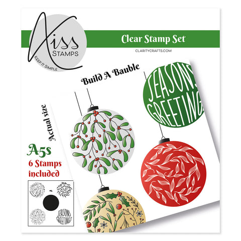 KISS by Clarity - Build a Bauble A5 Square Stamp Set