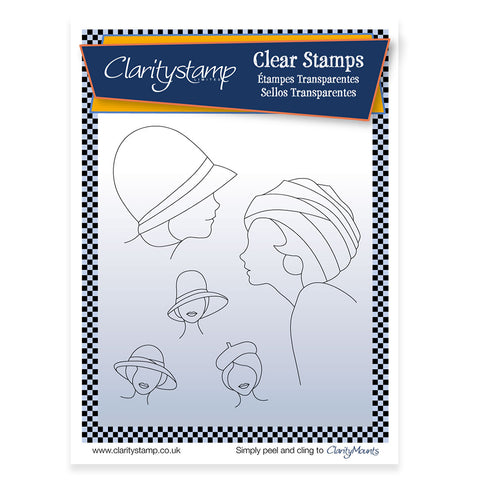 Hats 2 + MASK <br/>Unmounted Clear Stamp Set