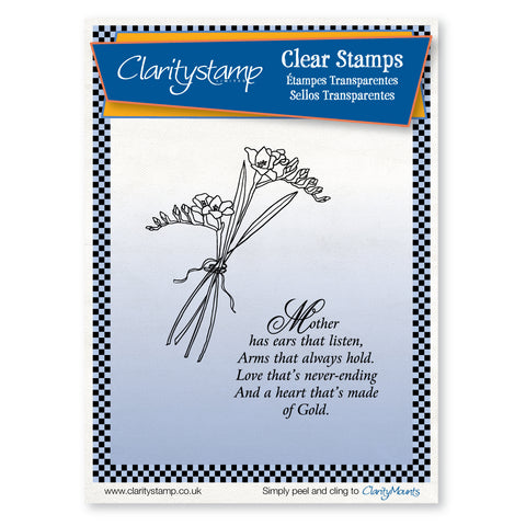 Freesias & Mother Verse Unmounted Clear Stamp Set