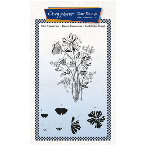 Tina's Wild Flower Spray A6 Stamp Set
