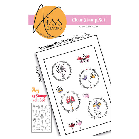 KISS by Clarity - Tina's Sunshine Doodles A5 Stamp Set