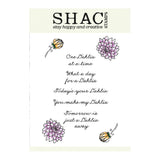Barbara's SHAC Floral Panels Dahlia Verses A7 Stamp Set