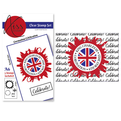 KISS by Clarity - Coronation Celebration A6 Stamp & Postcard Set
