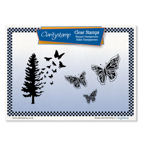 Butterfly Tree Unmounted Clear Stamp Set