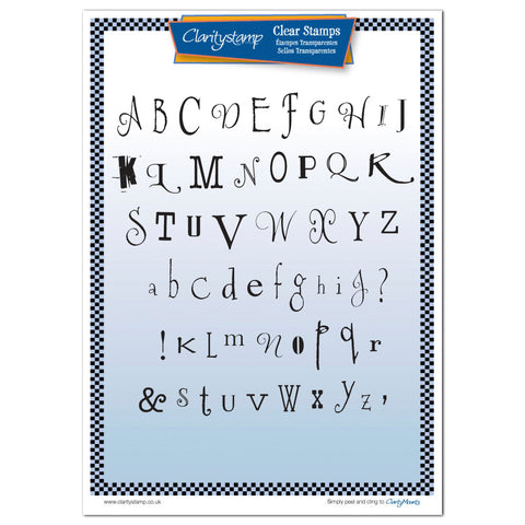 Alphabet & Numbers Word Chains Unmounted Clear Stamp Set