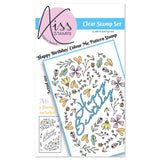 KISS by Clarity - Jazz's Happy Birthday Colour Me Pattern A6 Stamp Set