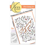 KISS by Clarity - Jazz's Thinking of You Colour Me Pattern A6 Stamp Set