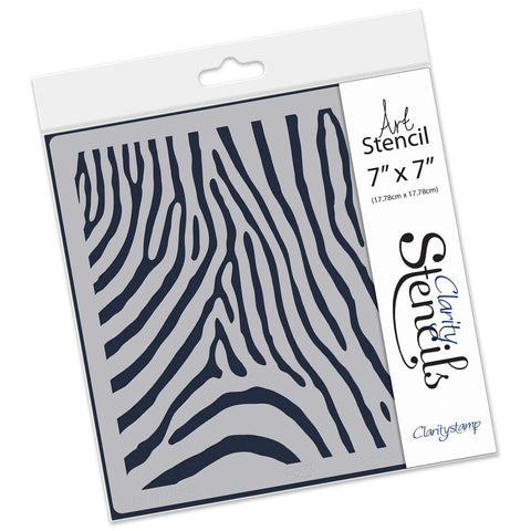 Zebra Stripes Stencil 7" x 7"