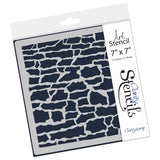 Stone Wall Stencil 7" x 7"