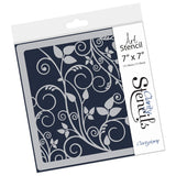 Leafy Swirl Stencil 7" x 7"
