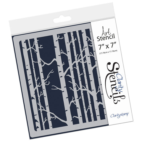 Birch Trees Stencil 7" x 7"