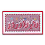 Christmas Stockings Round A5 Square Groovi Plate