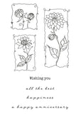 Barbara's SHAC Dahlia Floral Panels A6 Stamp Set
