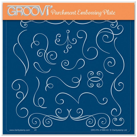Linda Williams' Groovi Contours - Twirls - A5 Square Groovi Plate