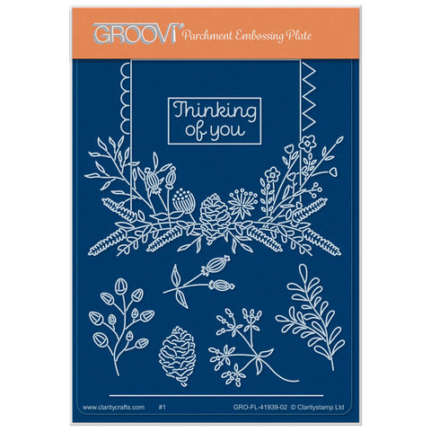 Floral Delights - Autumn - Thinking of You A6 Groovi Plate