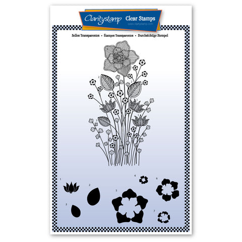 Tina's Daffodil Flower Spray <br/> A5 Unmounted Stamp Set