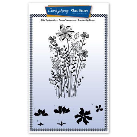 Tina's Meadow Flower Spray <br/> A5 Unmounted Stamp Set
