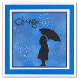 Umbrella Girls Stencil 7" x 7"