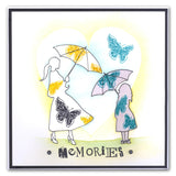 Umbrella Girls Stencil 7" x 7"
