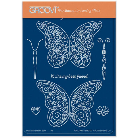 Love You So Much Butterflies A6 Groovi Plate