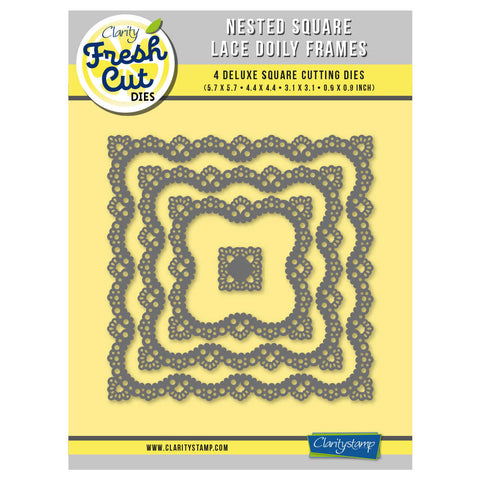 Nested Square Lace Doily Frames Fresh Cut Die Set